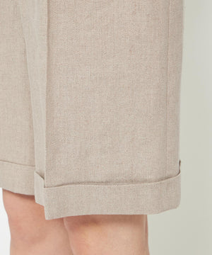 ヘリンボーン リネン ショートパンツ（uncrave WHITE）
