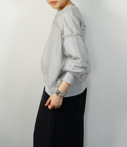 チュールレイヤードカットソー