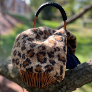 レオパード柄ボアマフラースカーフ