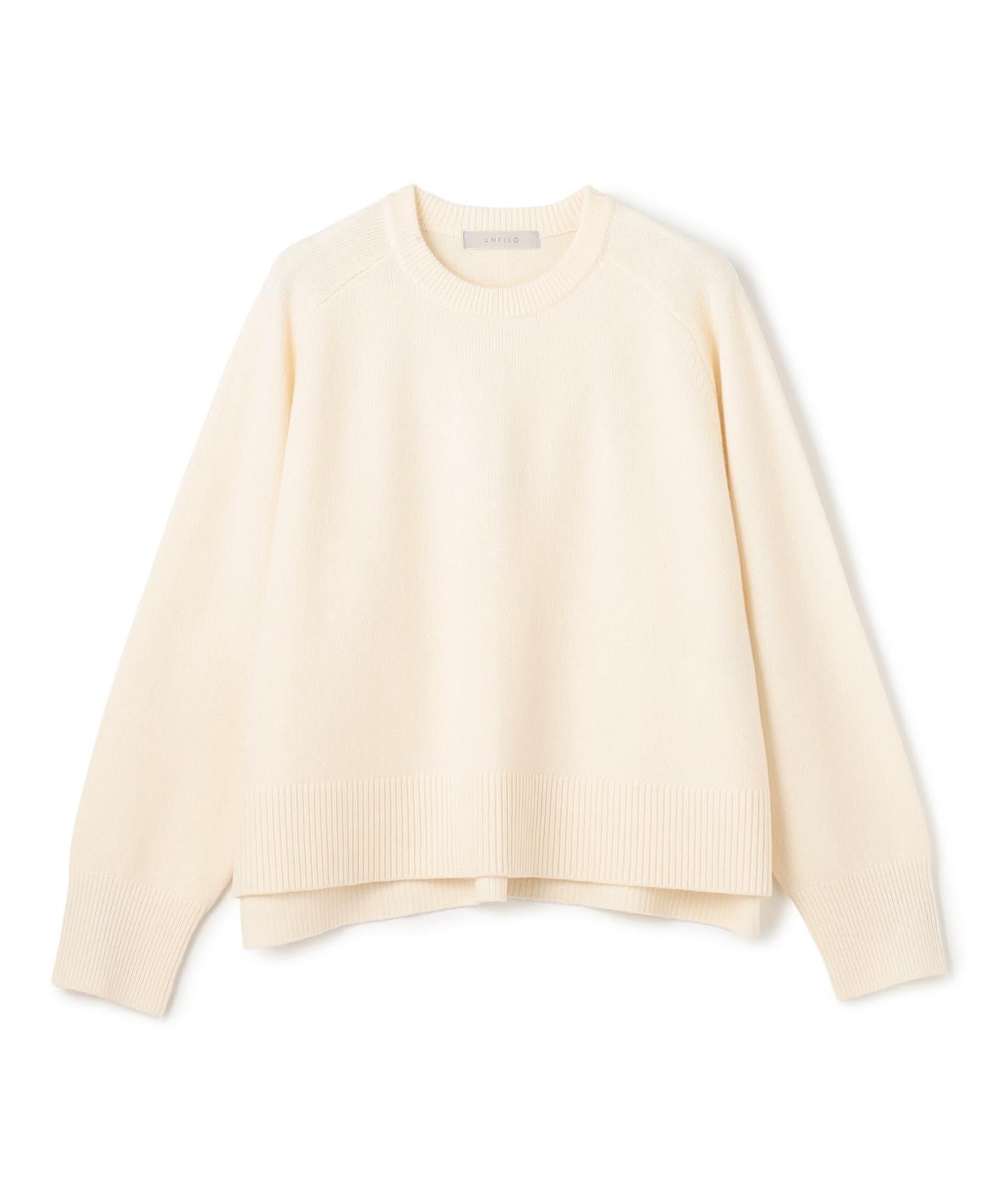 カシミヤブレンド クルーネックニット