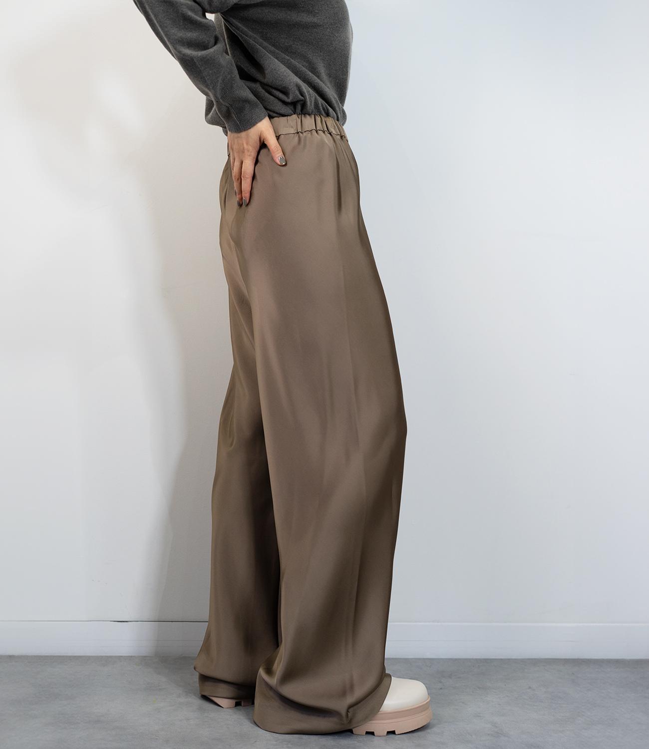 マットサテンストレートパンツ
