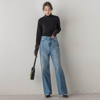 ウォッシャブルベア天竺カットソー≪洗濯機で洗える≫