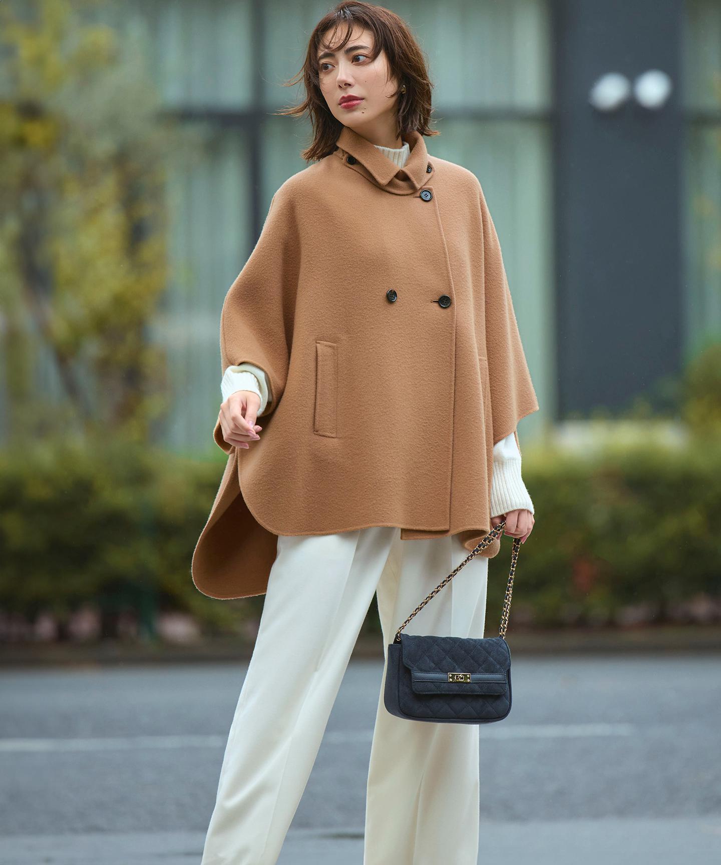 スエード キルティング ショルダーバッグ