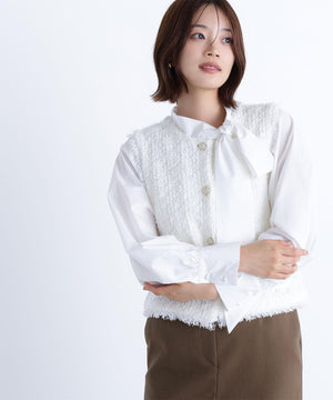 ツイーディーニットジレ