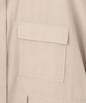 ライトシアーマットクロス ミリタリーディティール シャツ