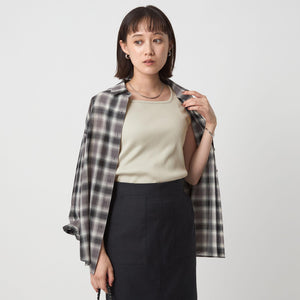 ブライトリブ フレンチスリーブ プルオーバー カットソー -制菌-