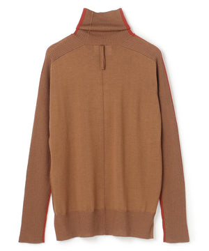 LA MONNAIE / バイカラーウールタートルニット