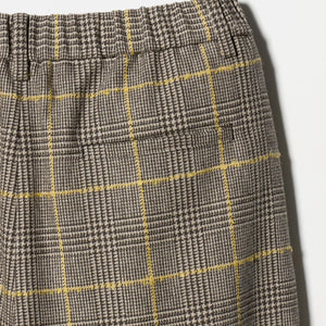 チェック ワイドタックパンツ