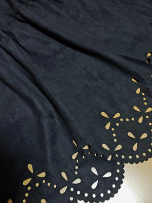 スエードパンチングティアードスカート