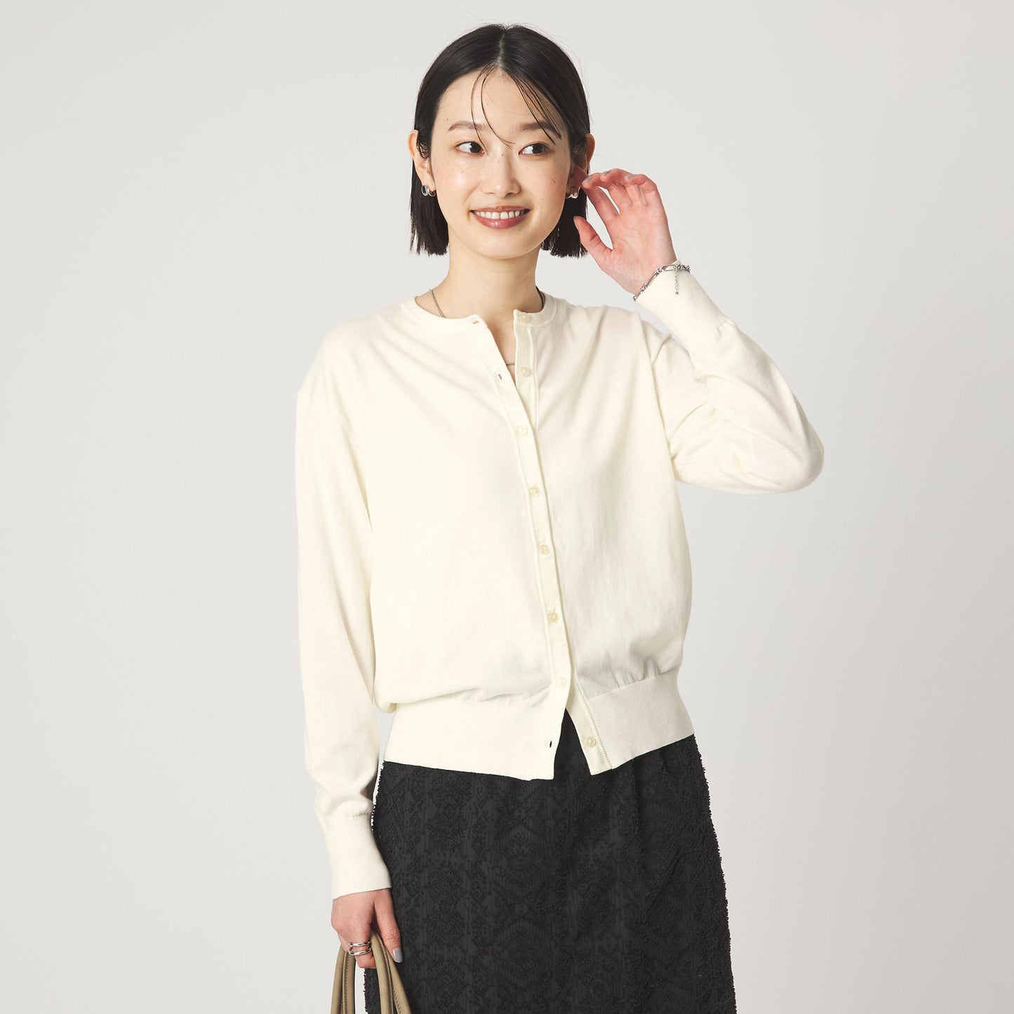 ＜1_OF MINE＞クルーネック ニット カーディガン