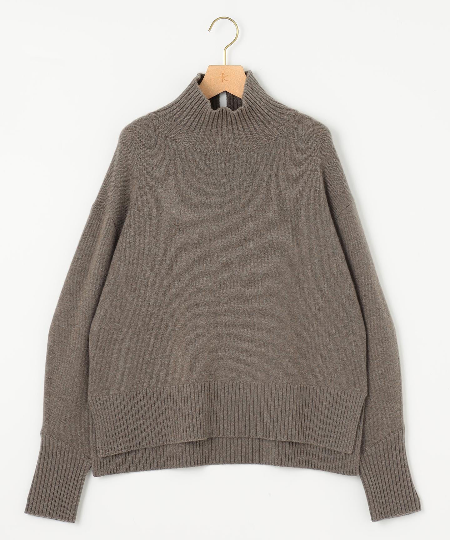 ウールカシミヤミックス ロールネック ニット