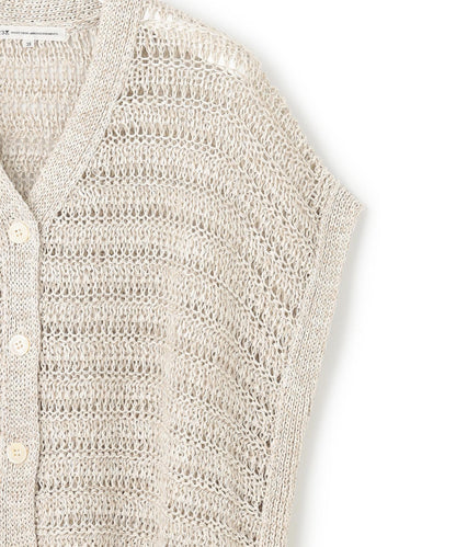 テープミックススカシ ドルマン ニットベスト