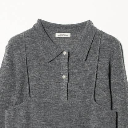 ポロニット カーディガン × ビスチェ ニット セット