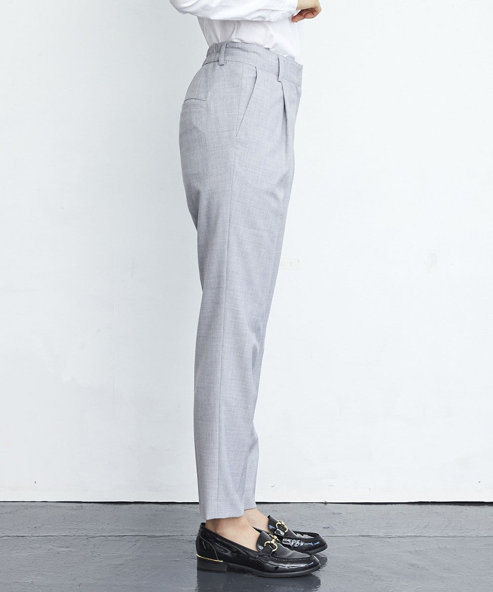 サマーウール混テーパードパンツ