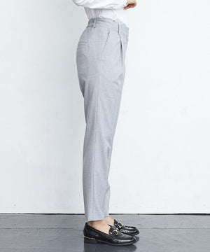 サマーウール混テーパードパンツ