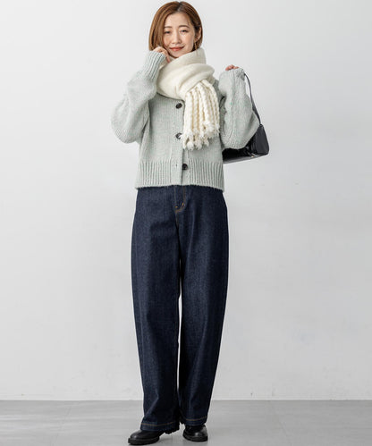 ブラッシュドエアーウール ニット マフラー