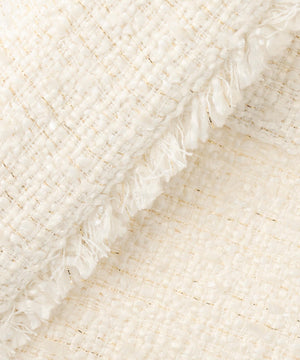 ツイードノーカラーミドル ジャケット