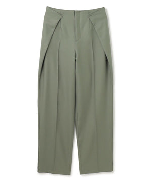 TERNES / 変形タックウールワイドパンツ