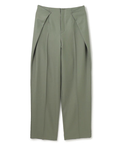 TERNES / 変形タックウールワイドパンツ