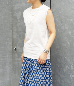 USAコットンコンパクトノースリーブカットソー