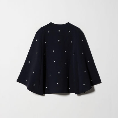 エンブロイダリー フラワー ケープニット ‐ウォッシャブル‐