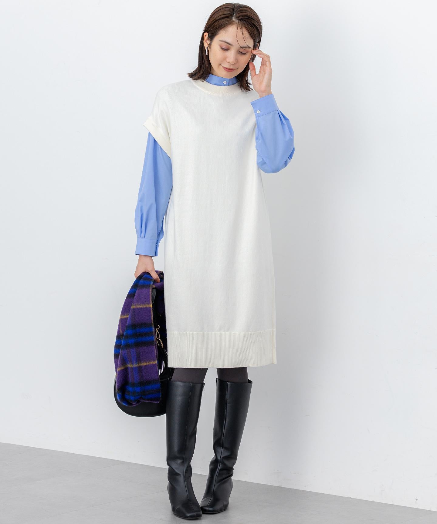 コットンタッチシャーティング刺繍入り ブラウス