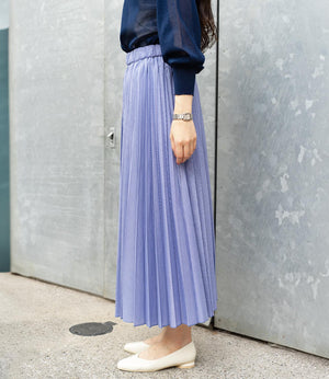 ストライププリーツフレアスカート