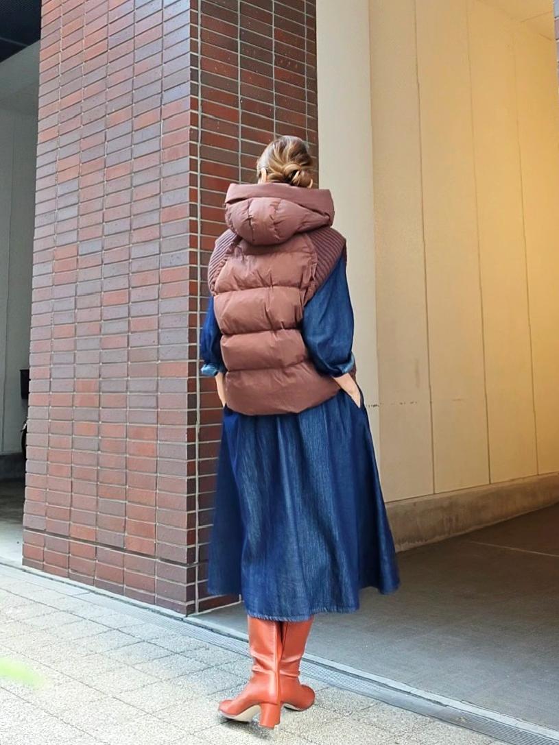 デニムフレアワンピース