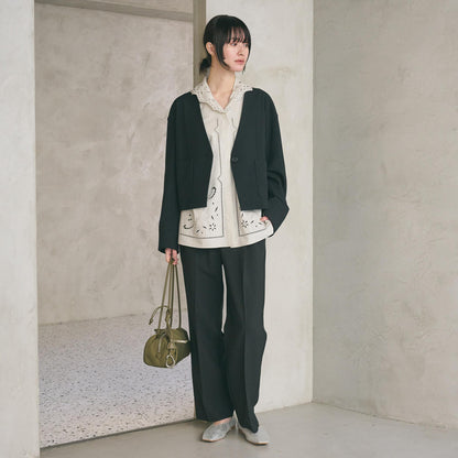 エンブロイダリーカラー シャツ