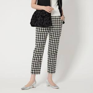 シャイニー ギンガムチェック パンツ