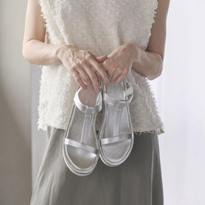 Tストラップ プラットフォーム サンダル