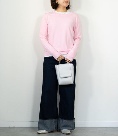 ソフトタッチクルーネックニット