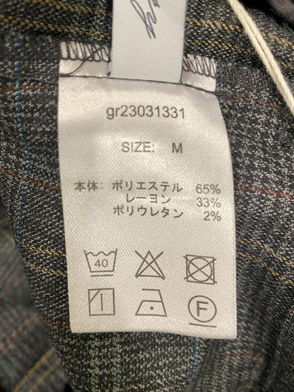 ワイドチェック柄ベルトパンツ