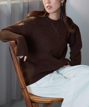 ウール混ガゼットニット