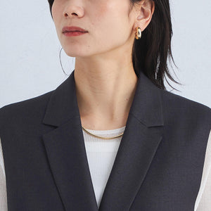 リネンライク ジレ -マシンウォッシャブル・ストレッチ-