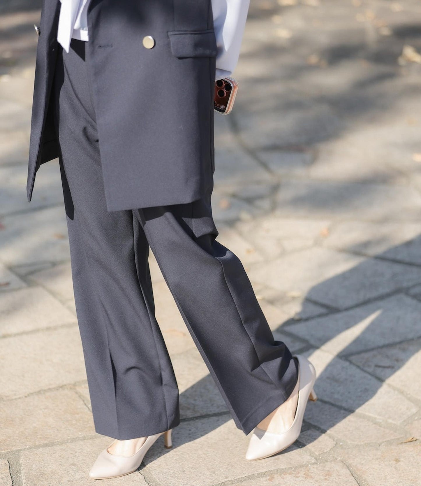 ストレッチストレートテーパードパンツ
