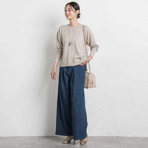 【WEB限定】ベーシックウールクルーネックニット≪洗える≫