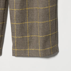 チェック ワイドタックパンツ