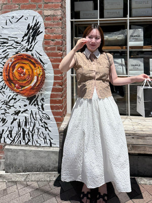 総レースシャツブラウス