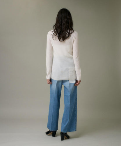 Vネックリブニットカーディガン《Melty air wool》