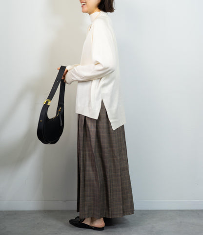 グレンチェックプリーツスカート