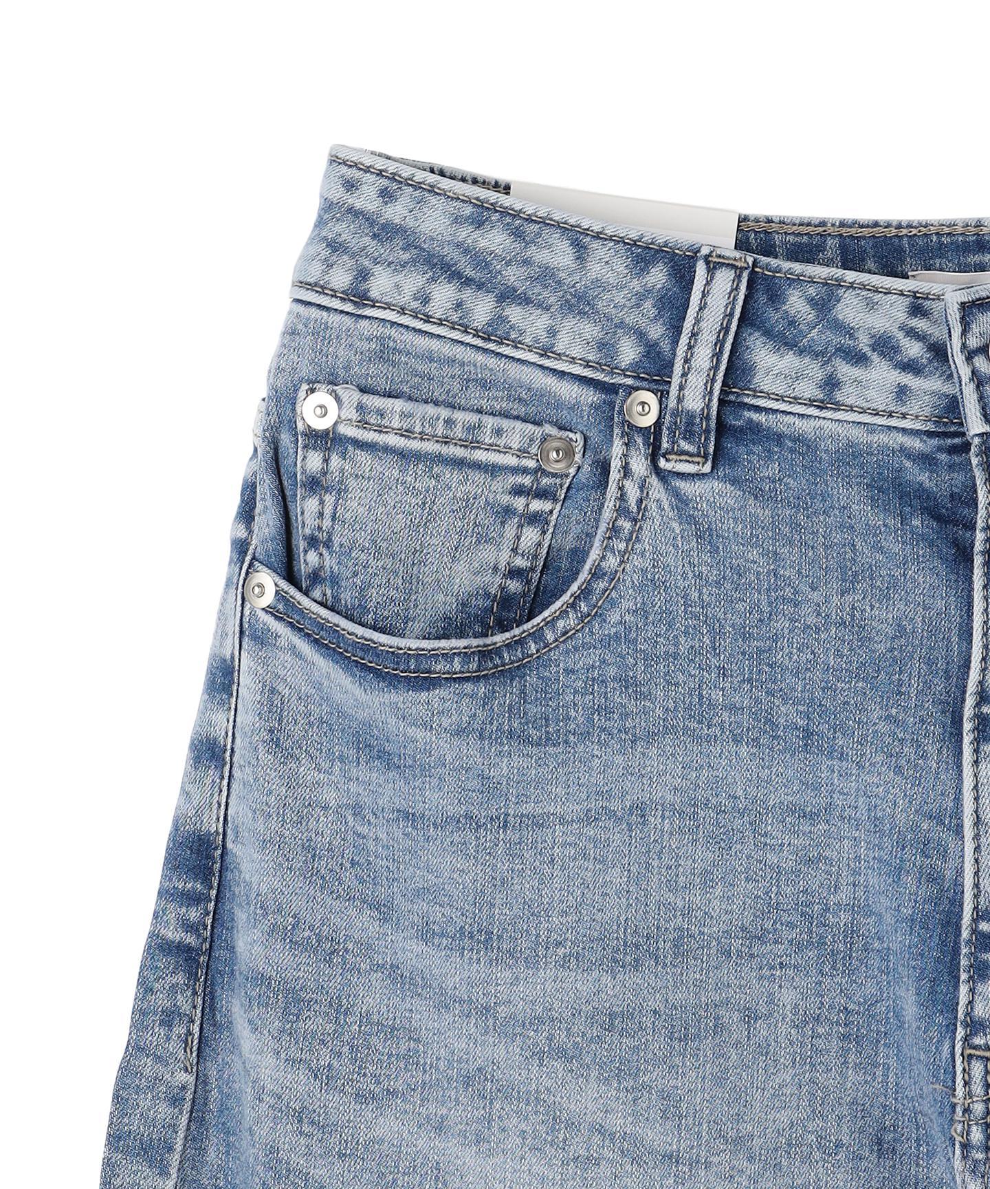 撥水ストレッチ ルーズワイドデニム