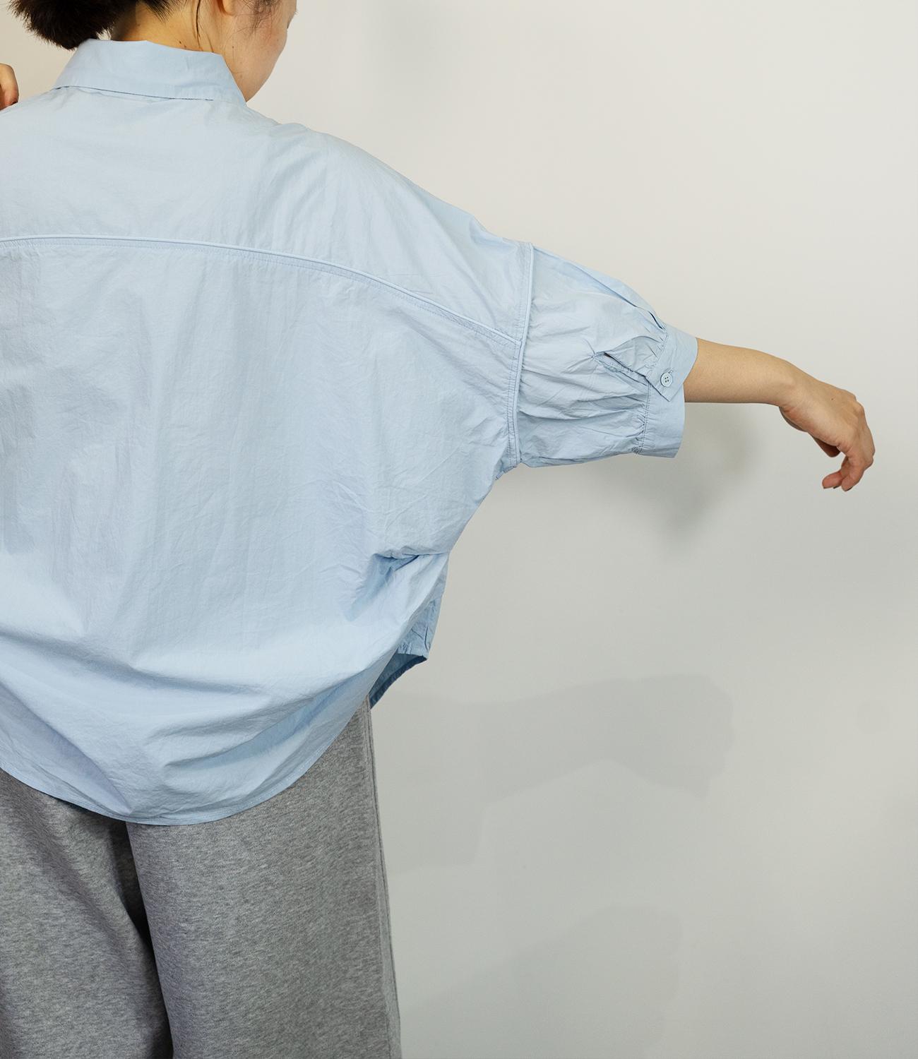 ギャザースリーブ半袖シャツ