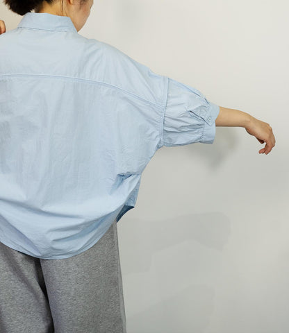 ギャザースリーブ半袖シャツ