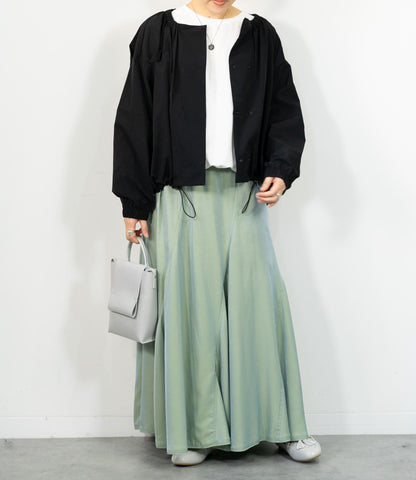 シャンブレーパネルスカート