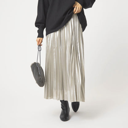 ハクプリント プリーツ スカート