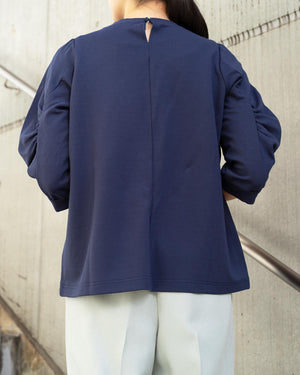 クルーネックボリュームスリーブカットソー