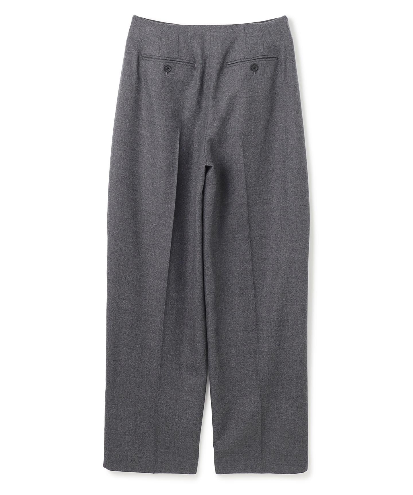 TERNES / 変形タックウールワイドパンツ