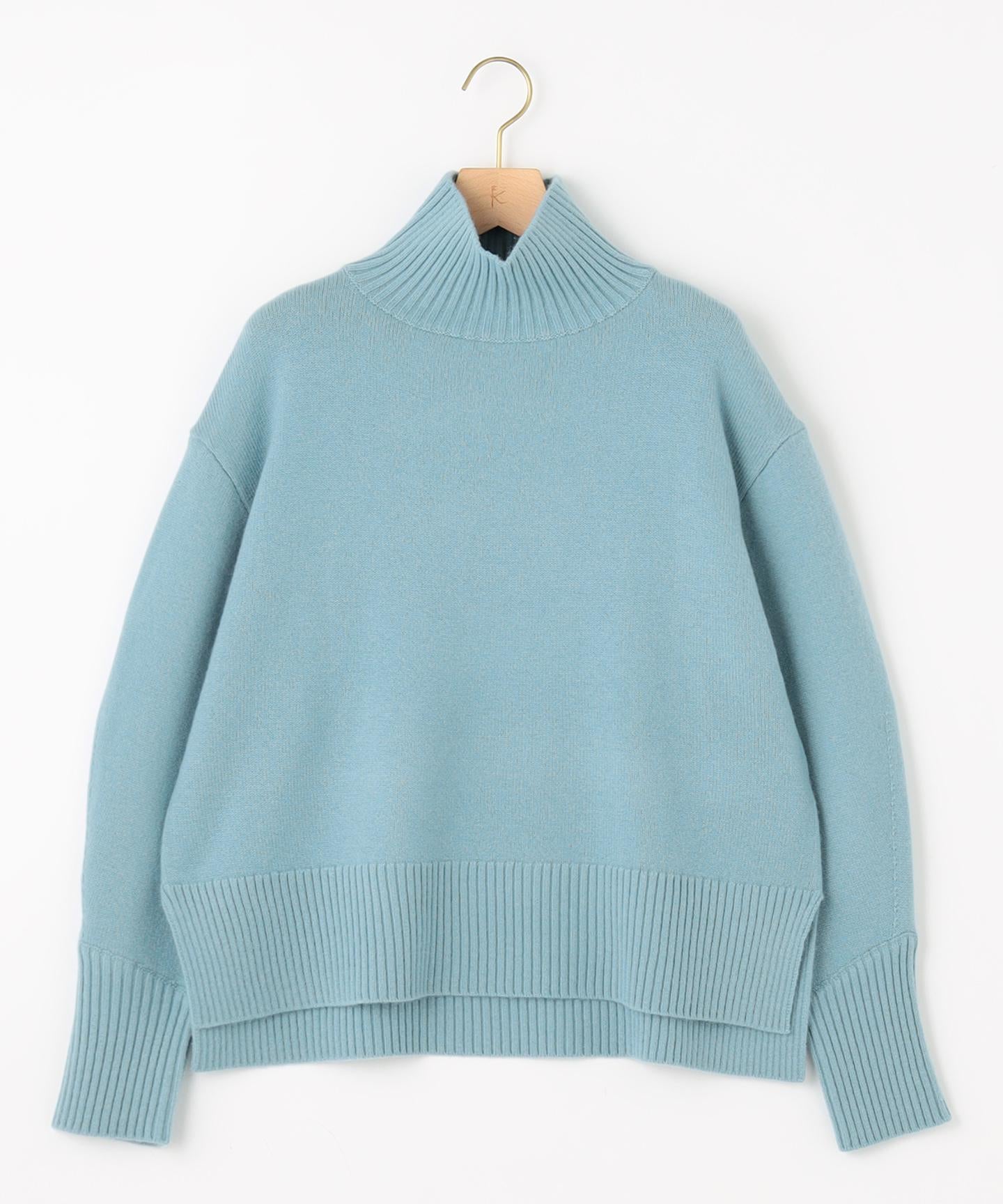 ウールカシミヤミックス ロールネック ニット