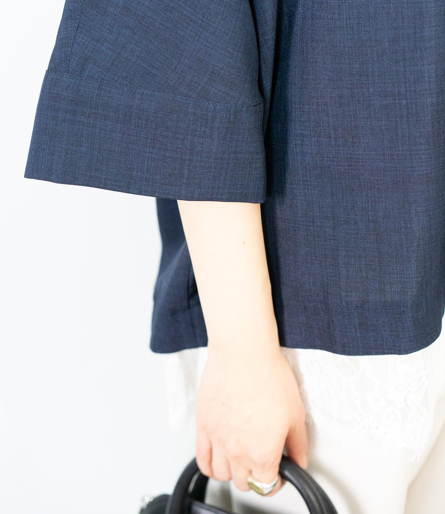 レースドッキングスキッパーブラウス